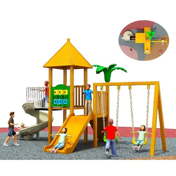 Wooden Playground Slide